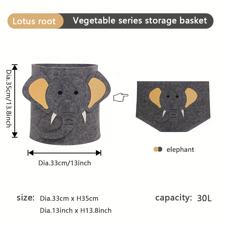 Cartoon Animal Laundry Hamper Large Foldable Storage Bin for Kids Toys and Nursery Clothes