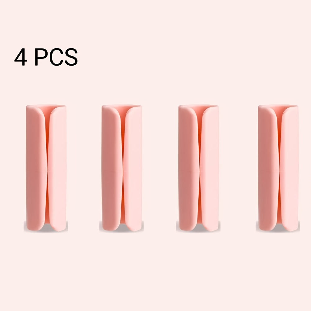 Set of 4 No-Pin Bed Sheet Grippers Anti-Slip Clips for Mattress Secure Hold Pink PP Material