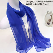 Ayollar uchun engil chiffon shalvar, bir xil ranglar, yupqa sharf, quyoshdan himoyalash, sayohat, plyaj uchun