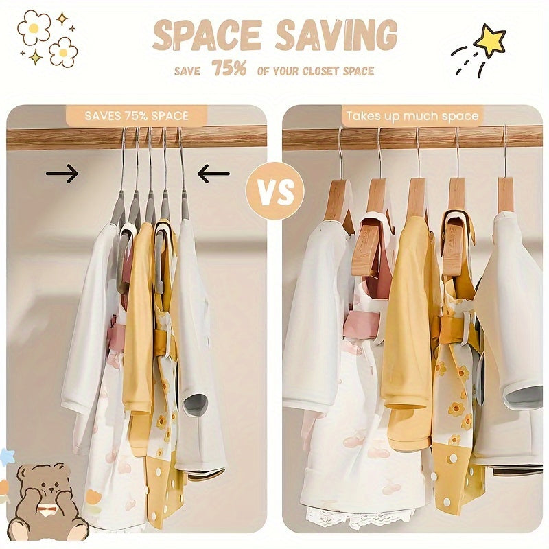 20-Piece Velvet Hangers Set for Kids and Teens Non-Slip Space-Saving Closet Organizer