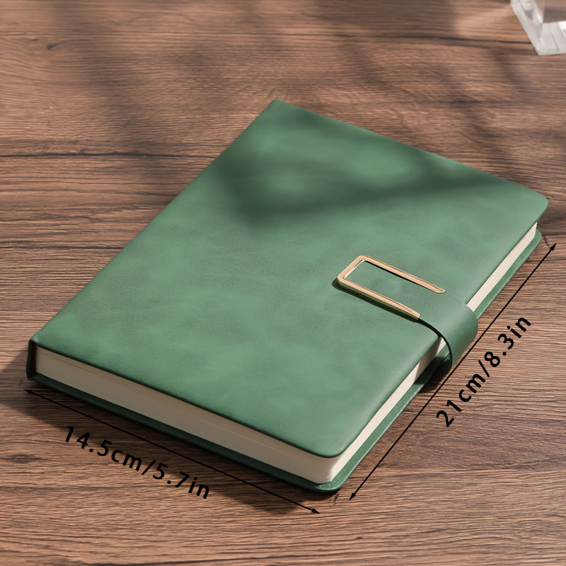 Vintage PU Leather Notebook with Soft Cover and Bookmark for Business, University, or Diary