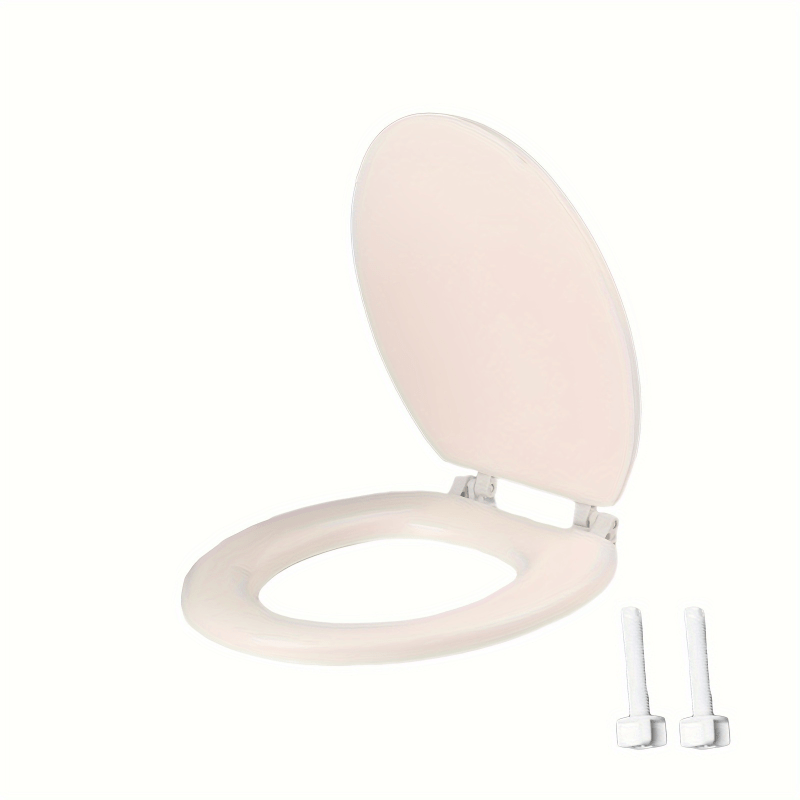 Durable Plastic Toilet Seat Cover with Quick Release Anti-Slip Easy to Clean for Standard Toilets