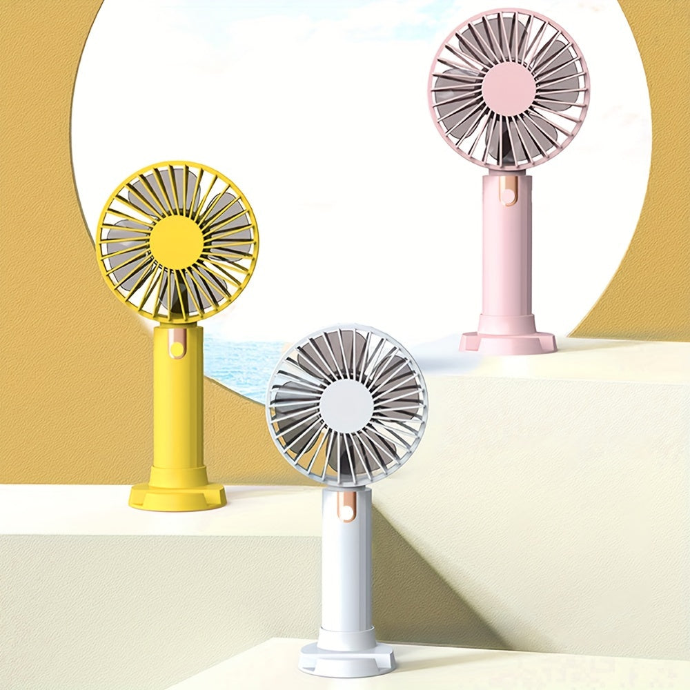 Mini Handheld Fan Portable USB Rechargeable for Travel Camping Office