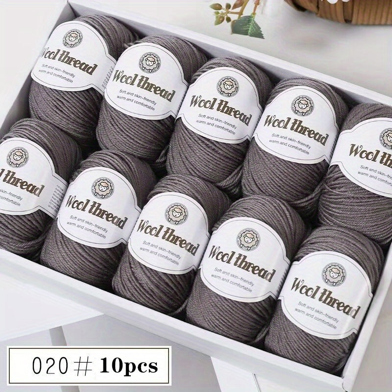 10pcs Australian Wool Yarn 500g Soft Warm Knitting for Sweaters Coats Scarves