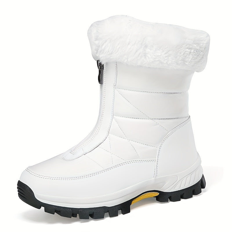 Women's Mid-Calf Winter Boots With Warmth Insulation Plush Lining