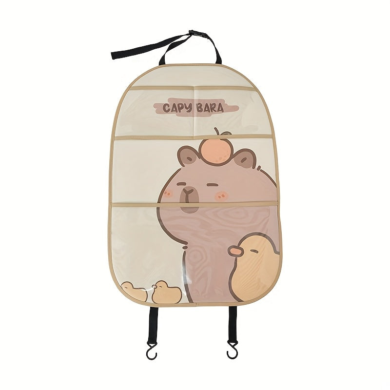 Bolalar uchun PU charm avtomobil o'rindigi tashkilotchisi, tishli tutqich va axlat qutisi bilan