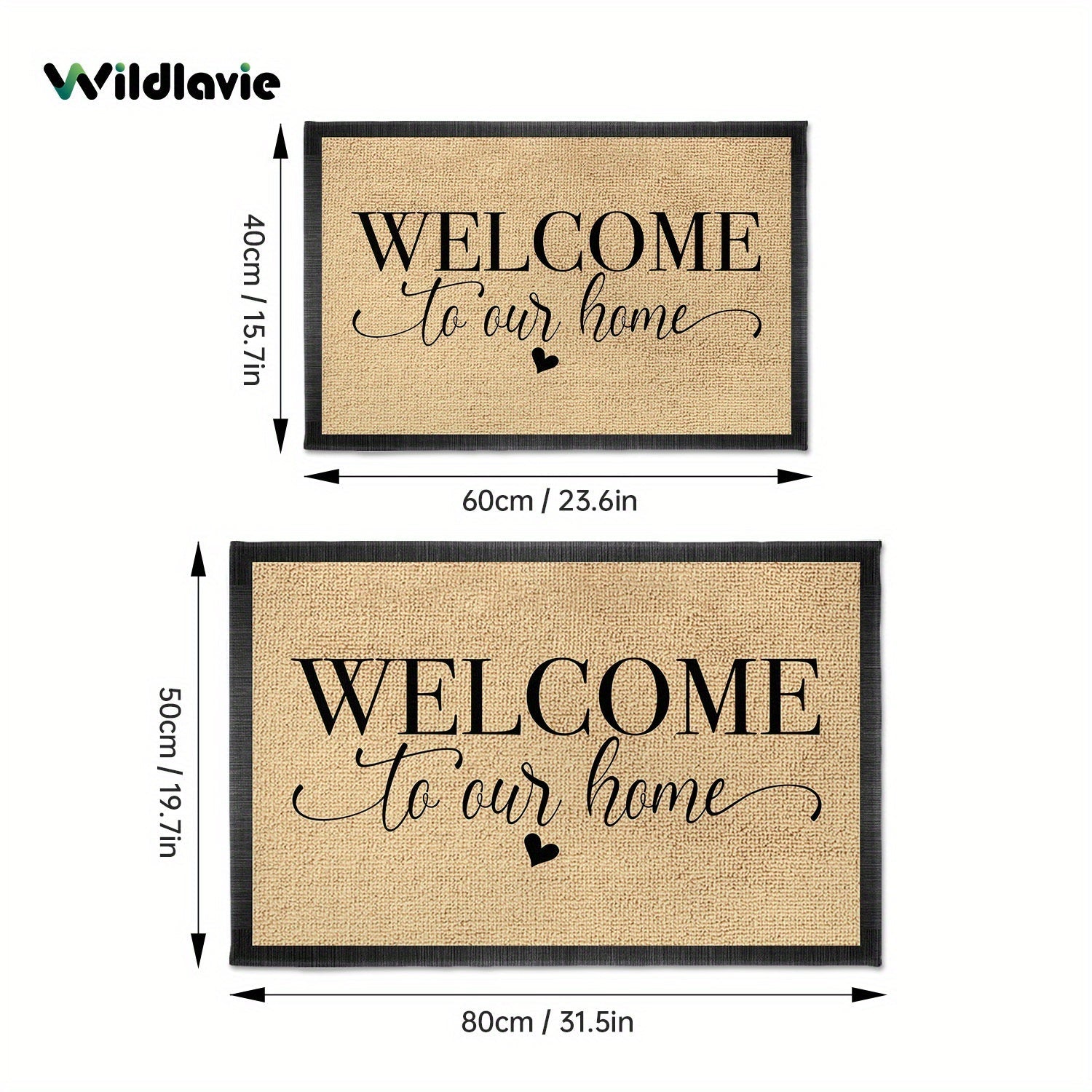 Non-Slip Welcome Doormat, Hand Washable Entryway Rug, Kitchen Mat, Holiday Gift