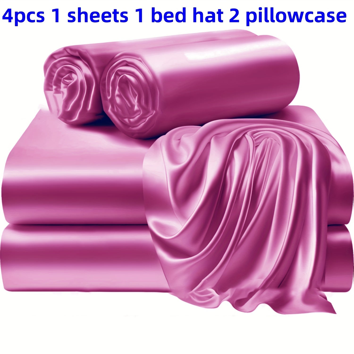 Solid Color Bed Sheets and Bed Skirts Set with Pillowcases - Soft and Silky Bedding