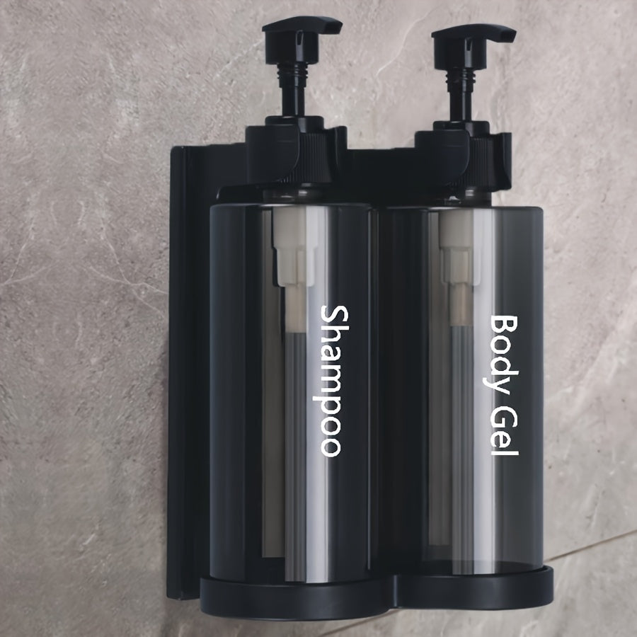 Wall-Mounted Plastic Soap Dispenser for Hotel Bathrooms and Shower Storage