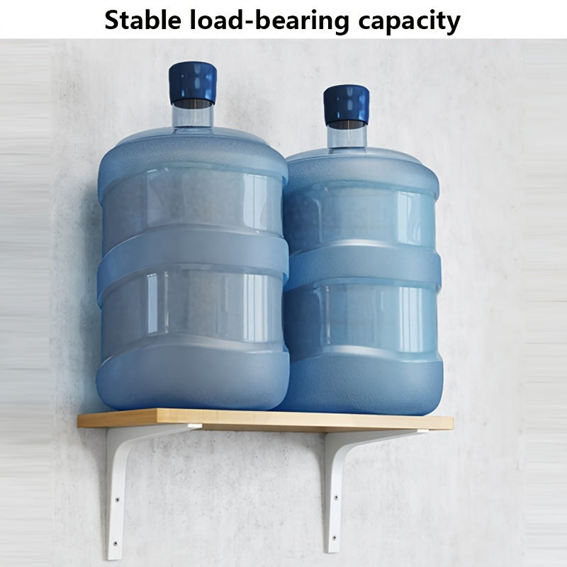 Triangle Bracket Holder Set for Wall Mount, L-Shaped Shelf Support Rack