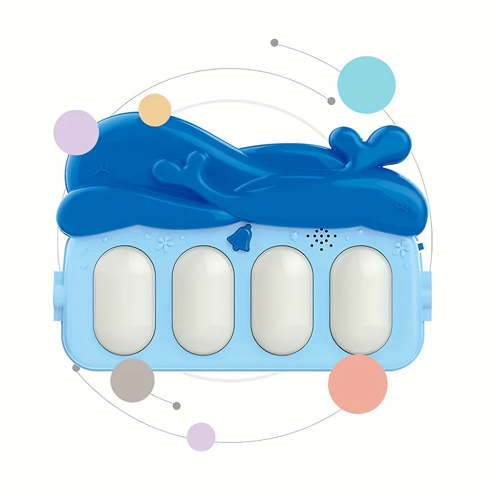 6 oydan 3 yoshgacha bo‘lgan chaqaloqlar uchun musiqa va fitness rack bilan ko‘p funksiyali kit fish foot piano bilan musiqa o‘ynash o‘yinchoq