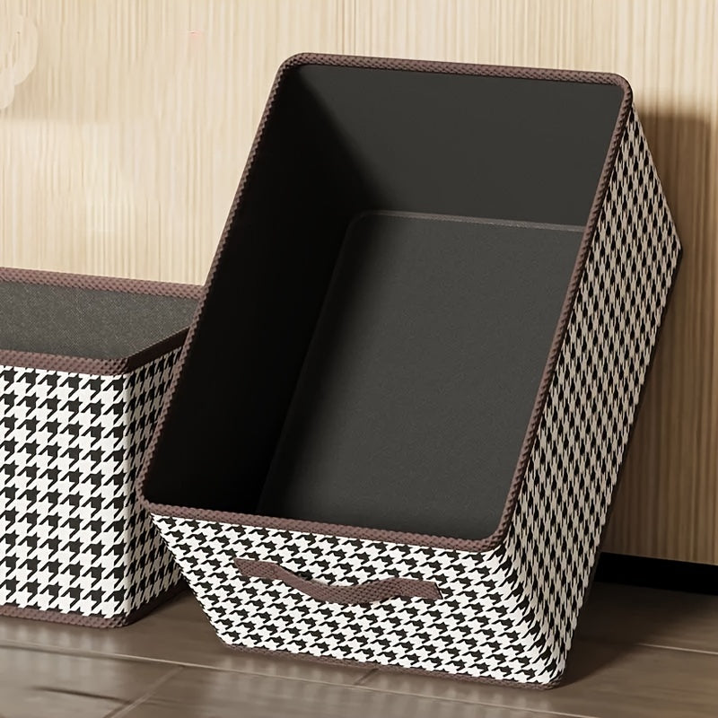 Организация весеннего гардероба - складной органайзер для хранения в гусиную лапку с картонной поддержкой для многокомпонентной одежды, нижнего белья и носок