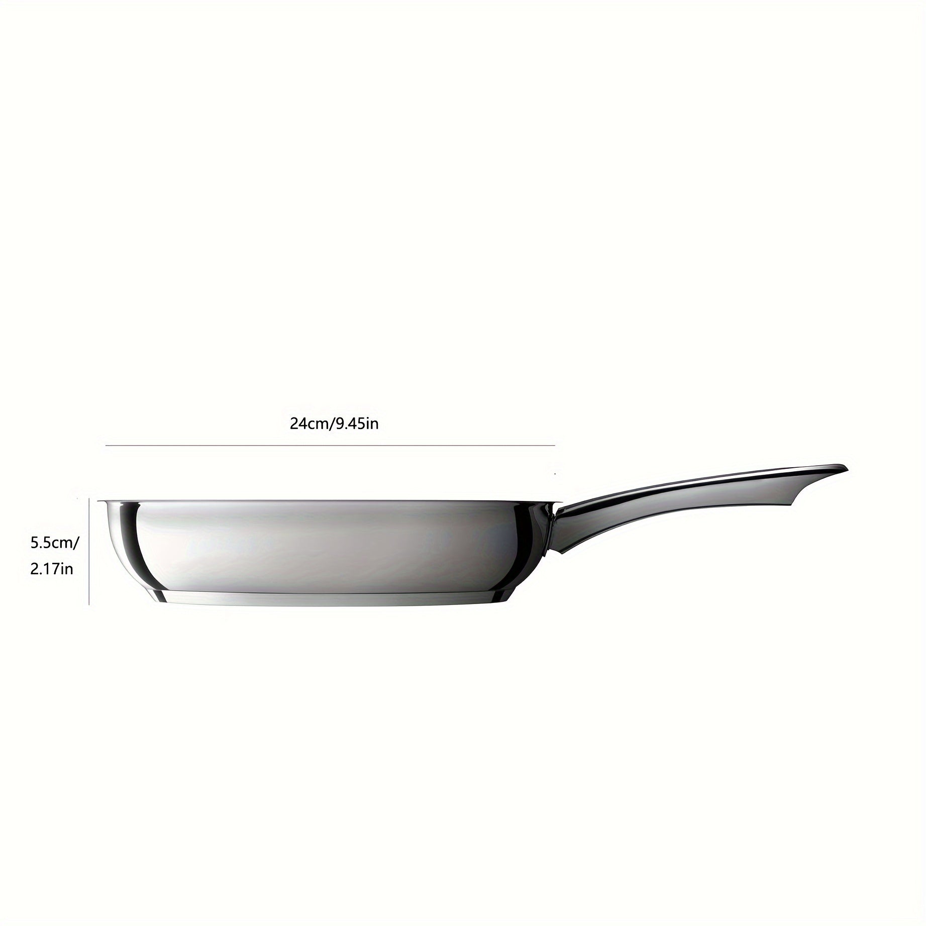 Stainless Steel Non-Stick Frying Pan for Steak and Eggs Induction Safe Dishwasher Friendly