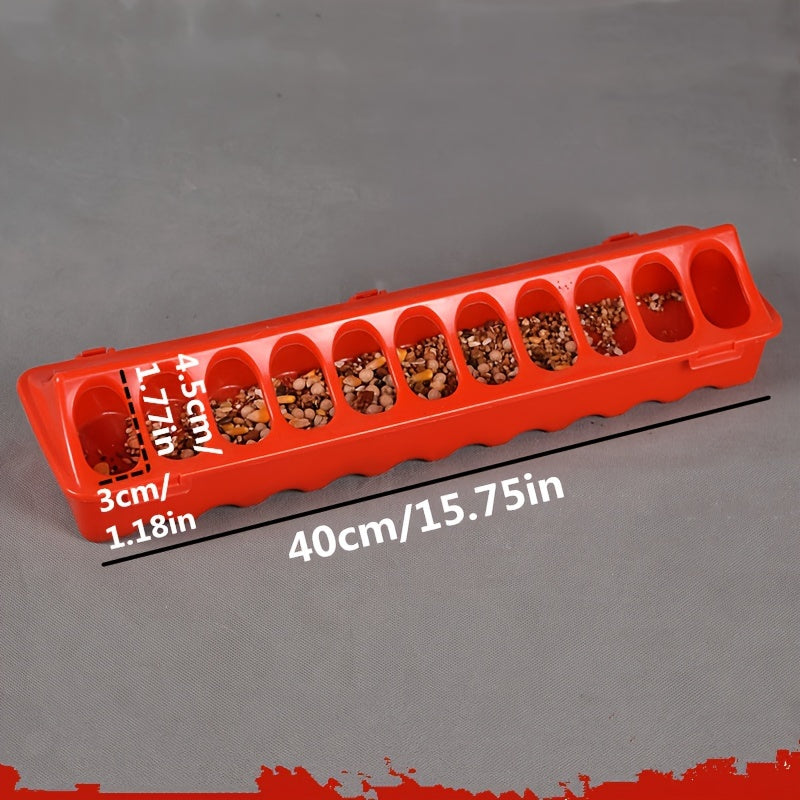 Bird Feeder with Anti-Spray Trough and 12-Hole Design for Pigeons Parrots and Other Birds