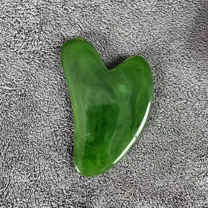 Heart-Shaped Resin Gua Sha Tool for Facial and Body Hair Removal