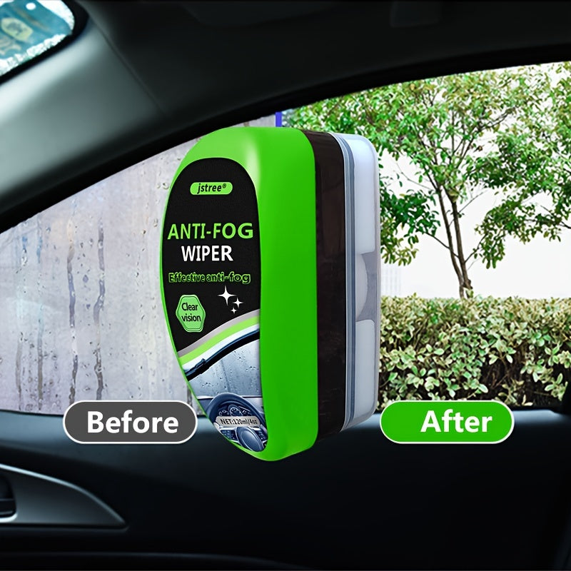 Car Windshield Wiper Anti-Fog 120ml with Sponge Base for Clear Rain Fog Green black