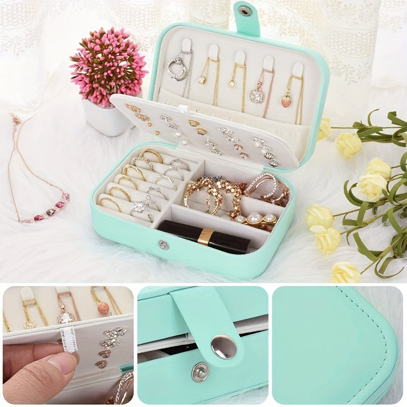 Mini Portable Jewelry Storage Box for Travel and Organization