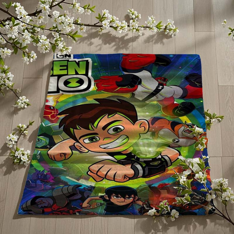 Cartoon Flannel Fleece Blanket for Kids and Adults Soft Lightweight Digital Print Bed Couch Beach Picnic