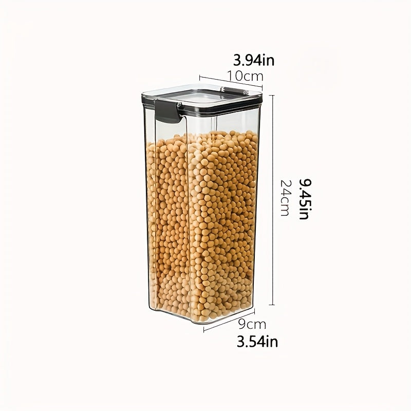 Durable Plastic Food Storage Container with Lid for Dry Goods and Outdoor Use