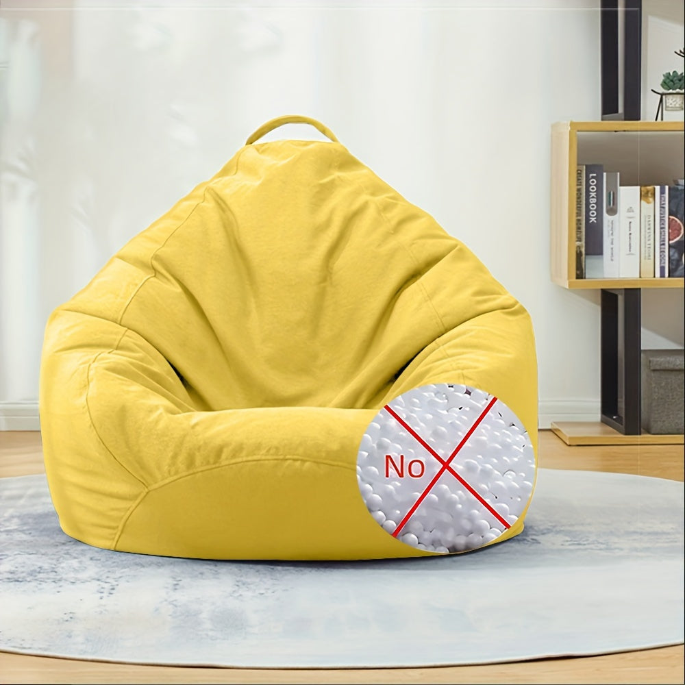 Art Deco Linen Bean Bag Chair Cover with Handles Soft Durable Fabric for Living Room