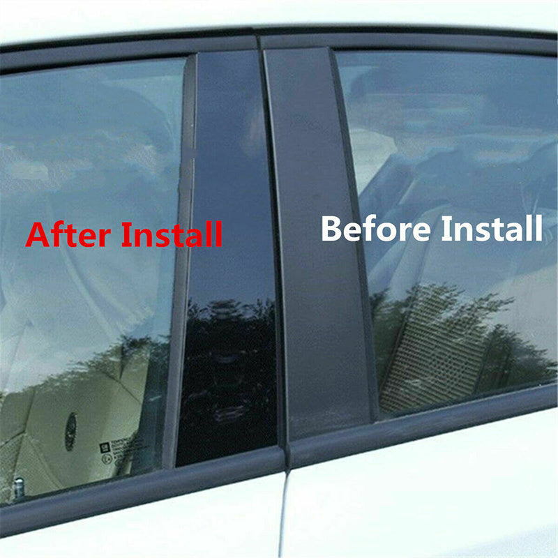 6pcs Gloss Black Door Window Pillar Post Covers for KIA Optima K5 2011–2015