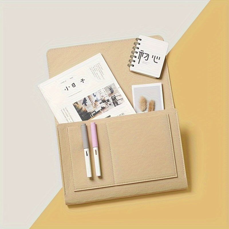 Organizador de mesita de noche de estilo campestre francés con bolsillos para almacenamiento en dormitorio