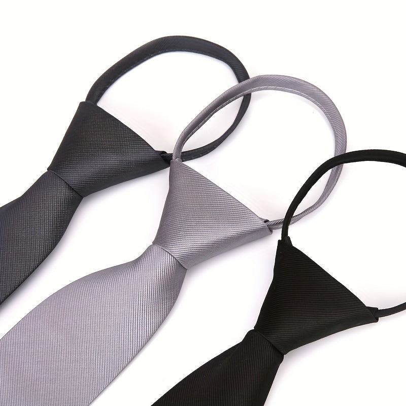 Men's Adjustable Solid Ties for Business Attire and Gifting