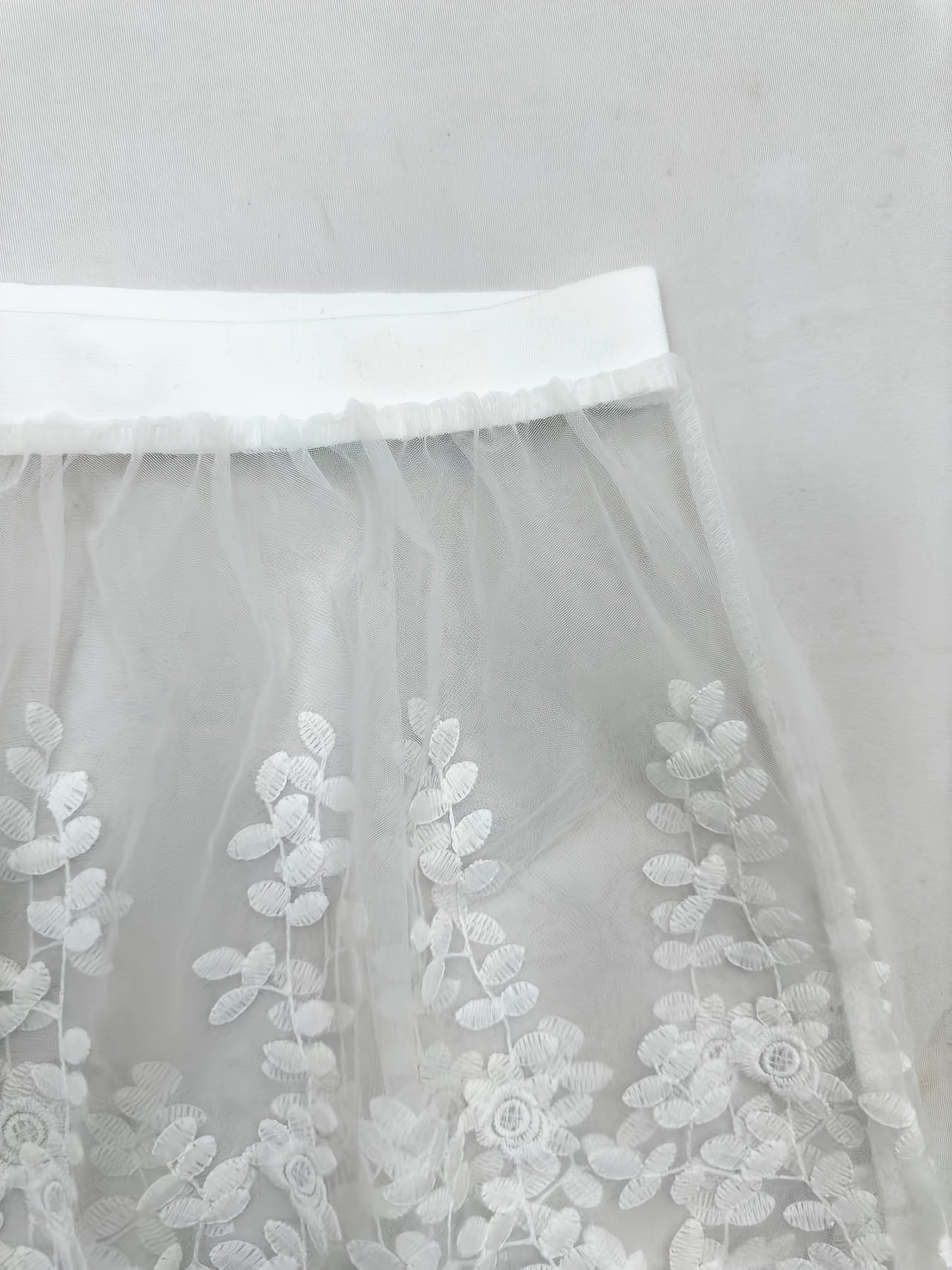 Plus Size Lace Mini Skirt Extenders for Women Black White Floral Shapewear Extra Length