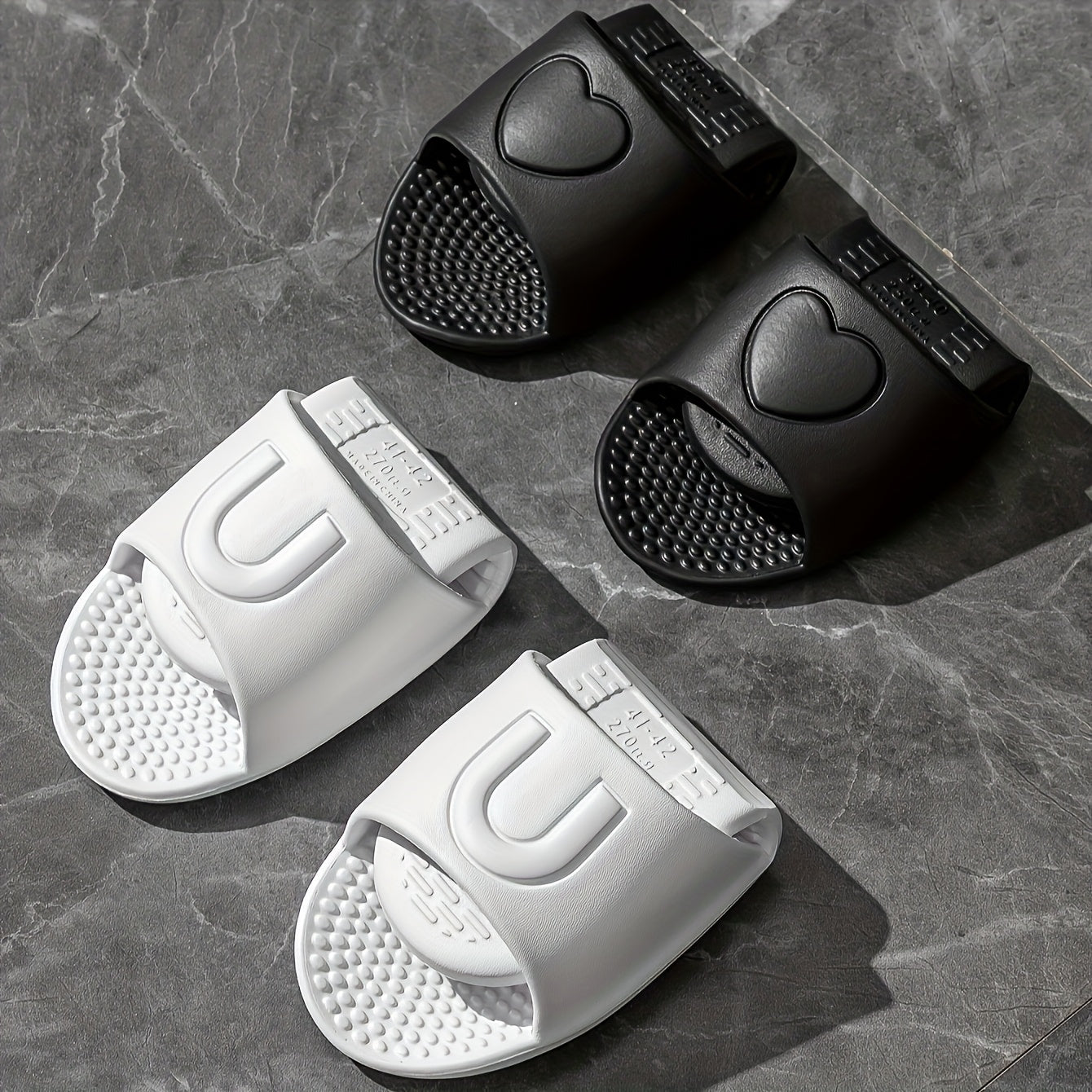 Women's Heart-Shaped EVA Slippers All-Season Indoor Outdoor Non-Slip Cushioned