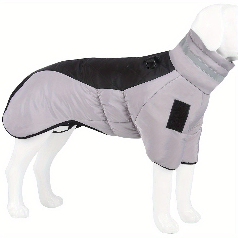 Waterproof Winter Dog Jacket with Reflective Material D-Ring for Medium Breeds