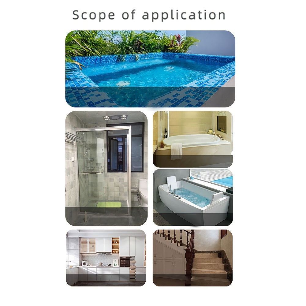 Transparent Safety Tape Set for Bathtub Non-Slip Strips with Scraper