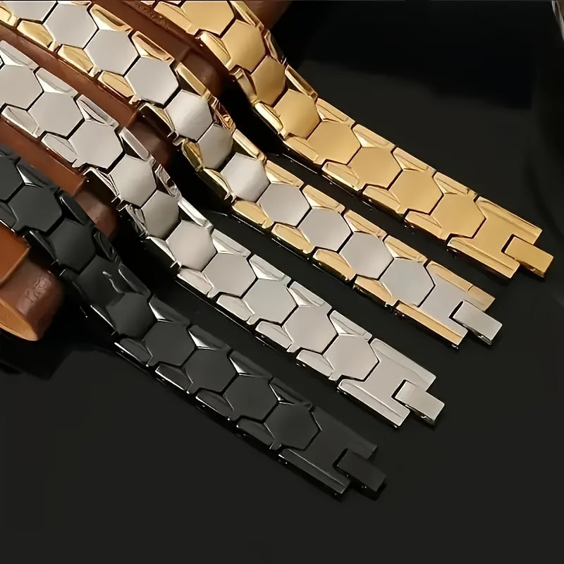 Unisex Titanium Steel Bracelet Boho Style Magnet-Free Energy Waterproof Hypoallergenic