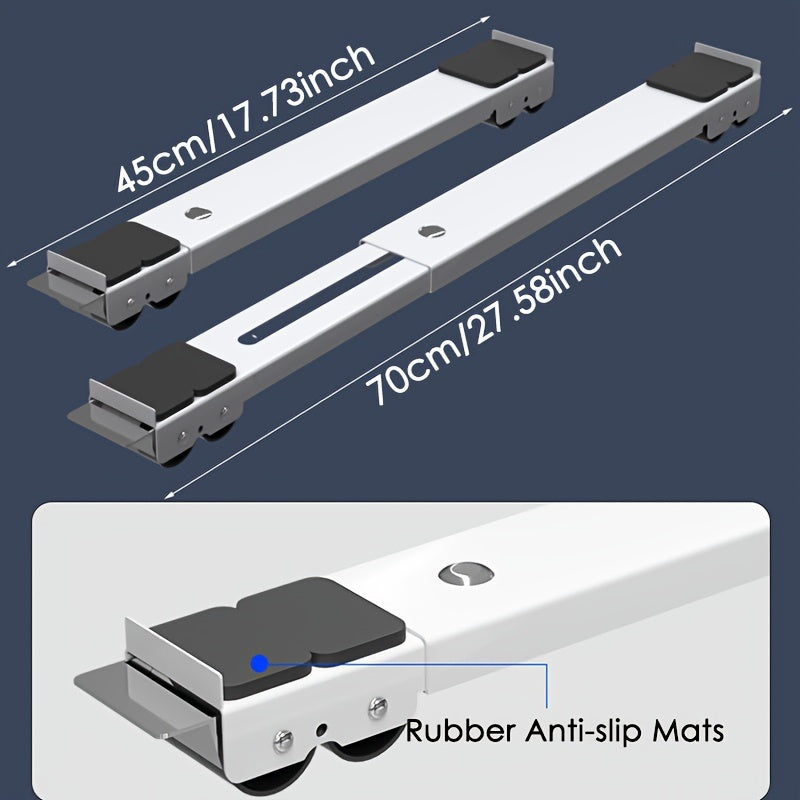 Metall yuvinish mashinasining stendi 300kg yuk, anti-vibratsiya, sirpanishga qarshi, g'ildiraklar bilan