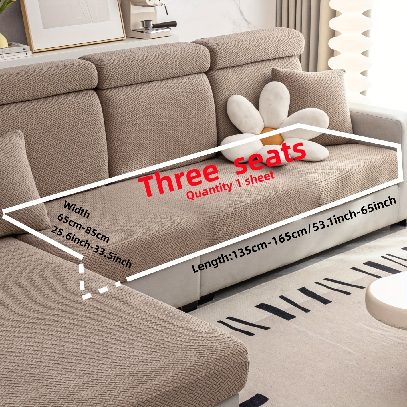 Checkered Polar Fleece Sofa Cover Universal Fit Machine Washable Multi-Purpose