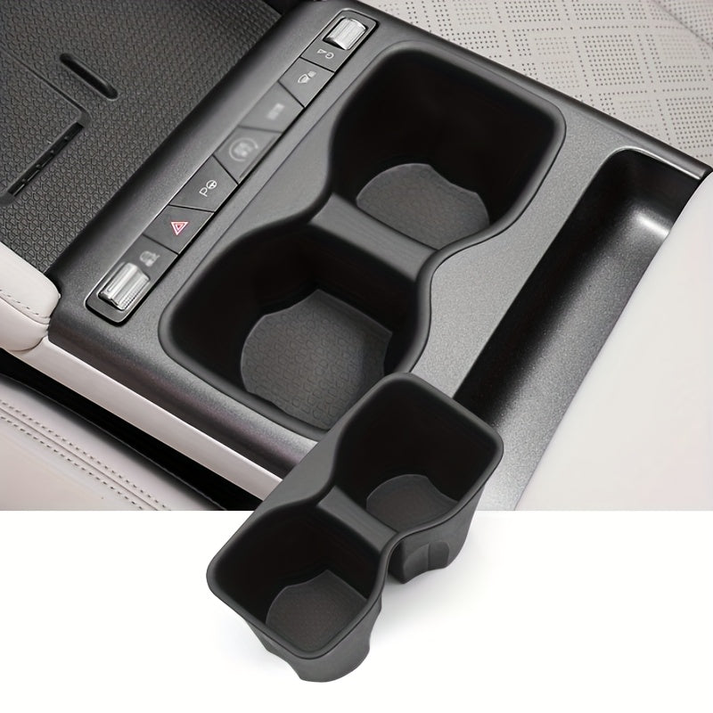 Car Interior Center Console Cup Holder Organizer Black Durable Plastic