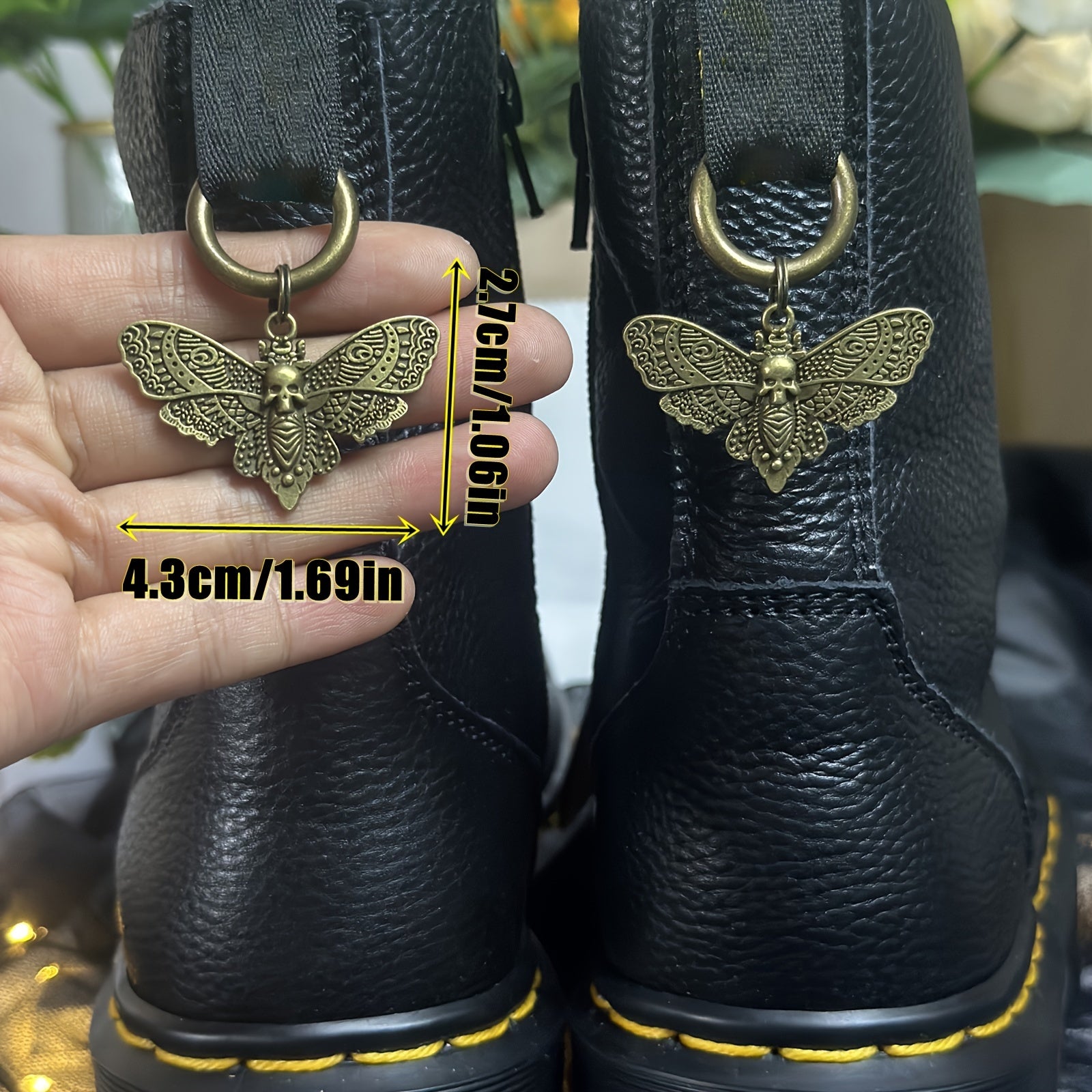 Unisex Alloy Skull Angel Shoe Decorations for Boots and Shoes Accessories