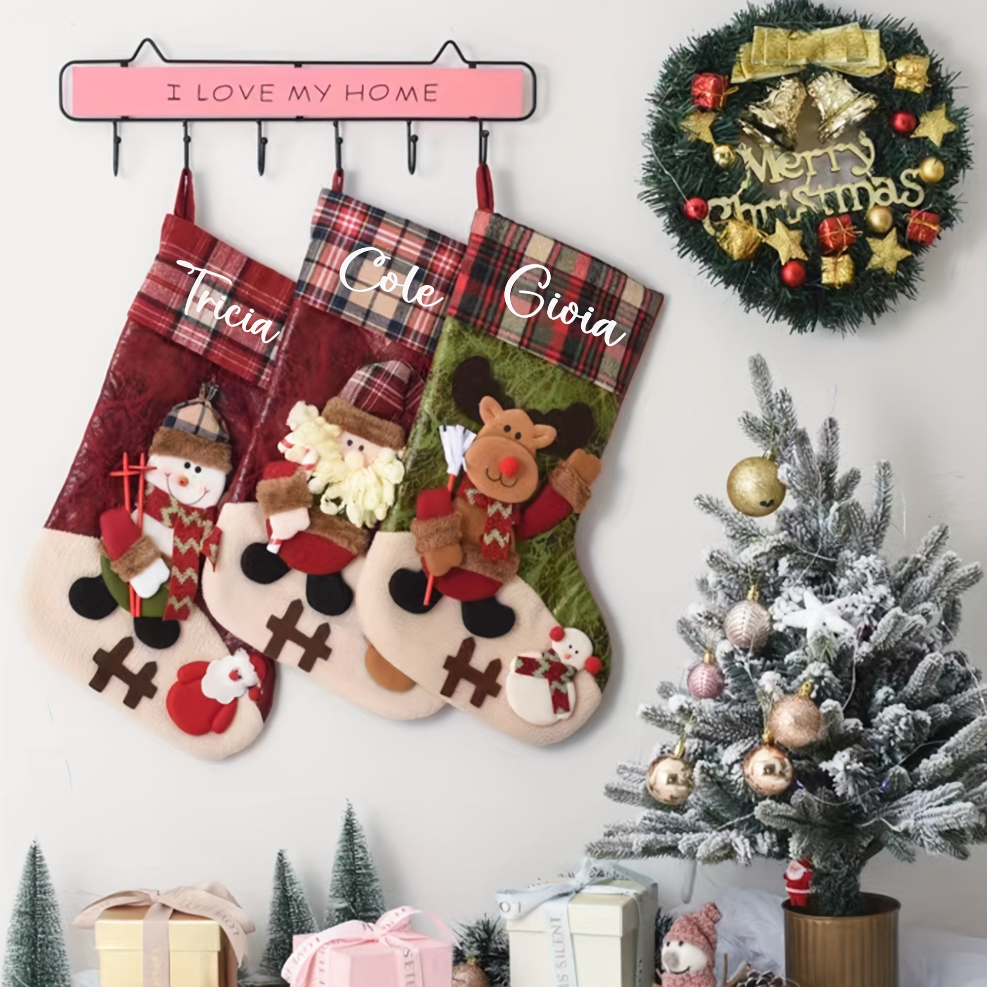 Shaxsiylashtirilgan Rojdestvo tayog'i, bayram sovg'alariga mo'ljallangan 3D dekor