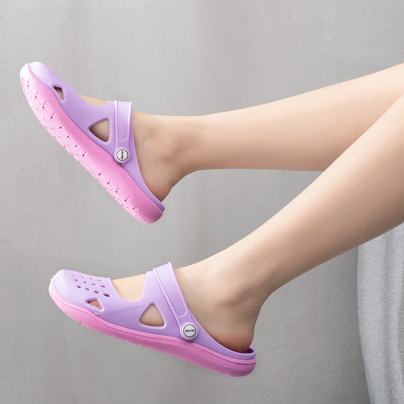 Women’s Waterproof Breathable Flat Clogs Slippers Non Slip Lightweight Durable