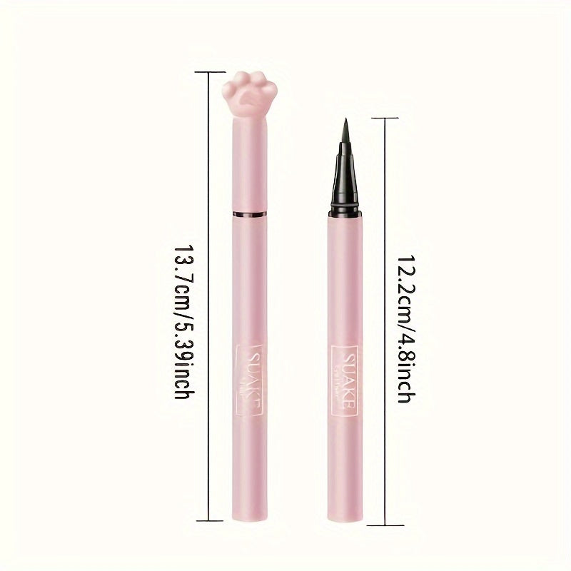 Delineador de ojos mate de punta ultra delgada a prueba de manchas, resistente al agua y de larga duración para mujer