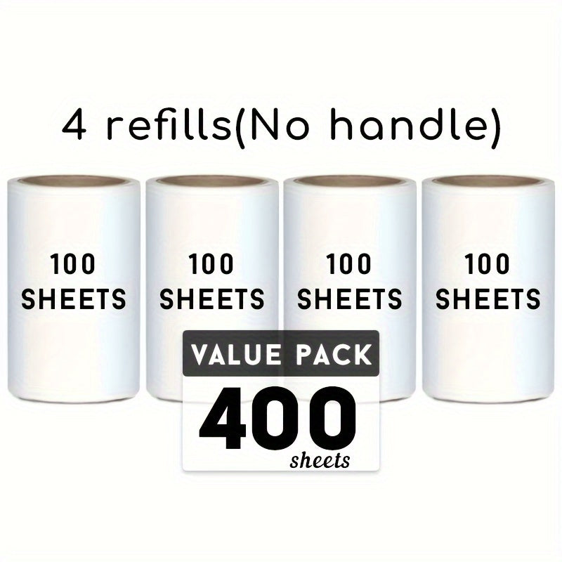 Lint Roller with 100 Extra Sticky Sheets for Pet Hair Removal on Clothes and Furniture