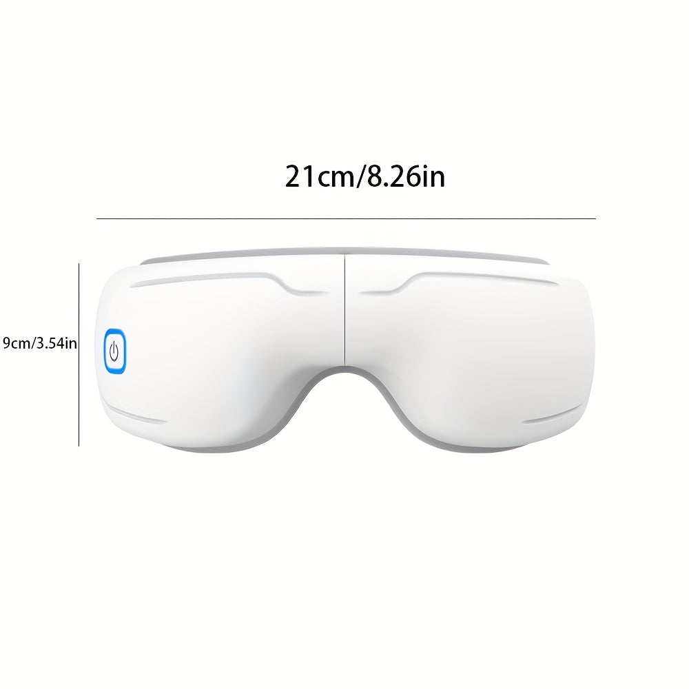 USB zaryadlash bilan qayta zaryadlanuvchi ko'z massajchisi, 1200mAh litiy batareyasi, boshni tinchlantiruvchi ko'z niqobi, zamonaviy dizayn, mukammal bayram sovg'asi.