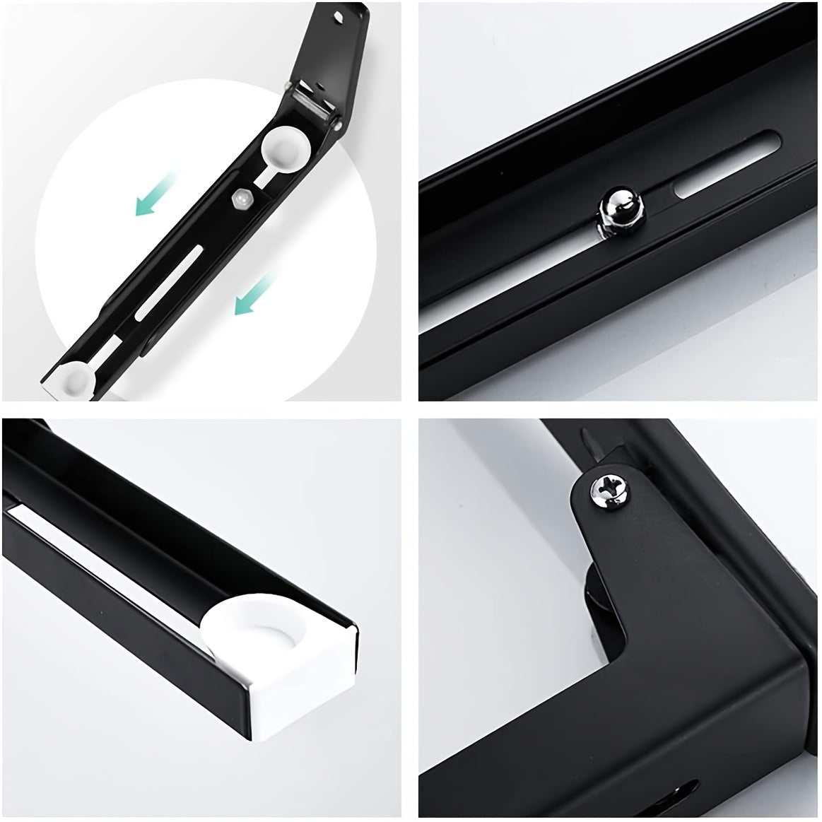 304 Stainless Steel Telescopic Microwave Stand Adjustable Foldable Wall Mount Kitchen Organizer