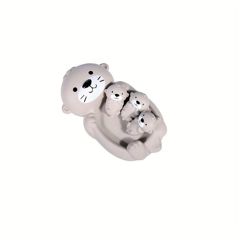 Educational Animal Floating Bath Toys Set for Kids Water Play No Batteries Grey Plastic