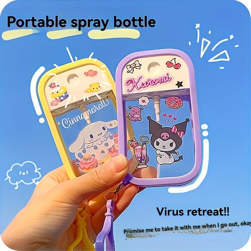 Sanrio 1 dona Portativ Sprey Shishasi - 45ml/1.55oz Hidi yo'q, Spirt, Dezinfektsiya va Kosmetika uchun nozik purkagich, Maktabga qaytish sovg'asi.