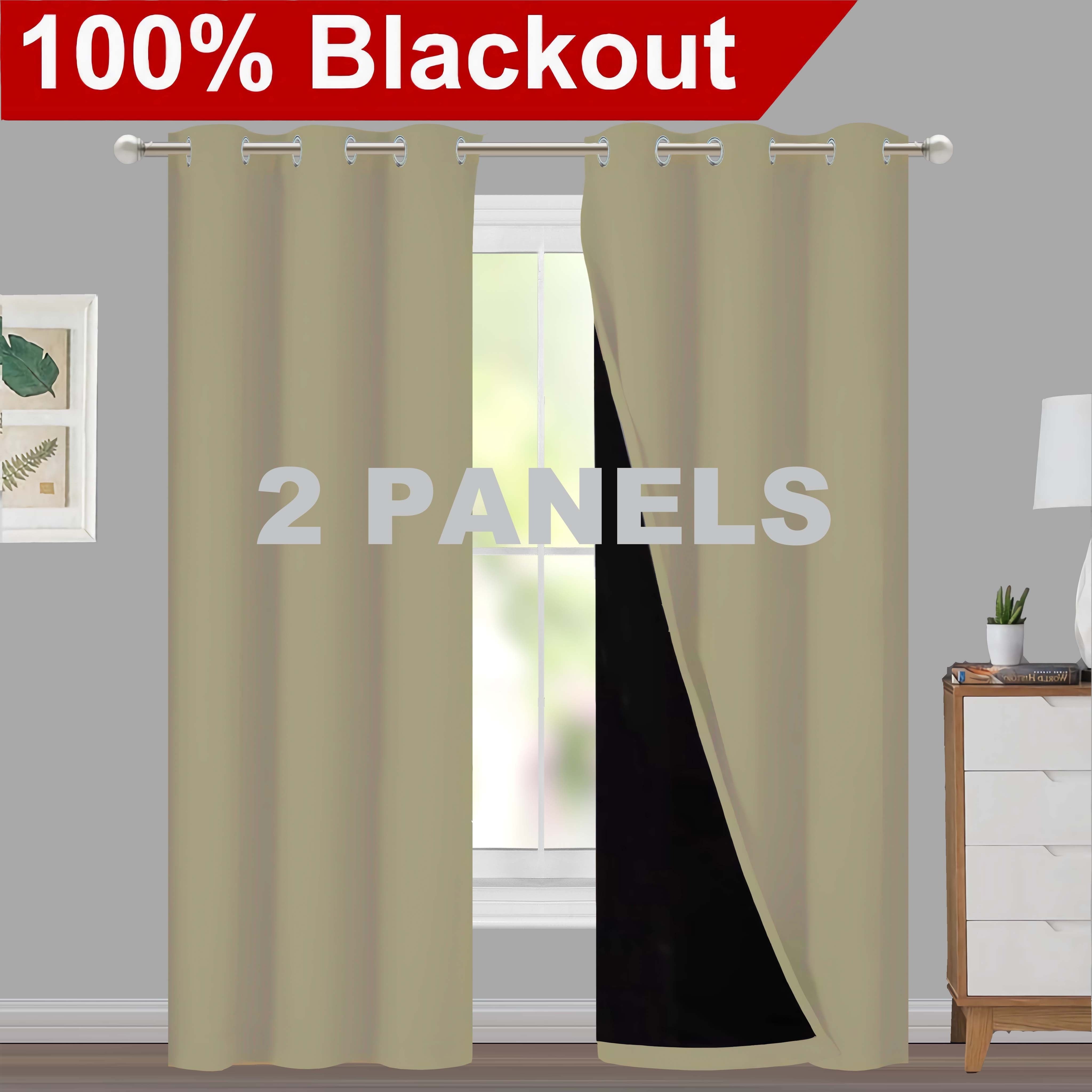 Blackout Curtains for Living Rooms and Bedrooms, Light-Blocking, Thermal Insulated