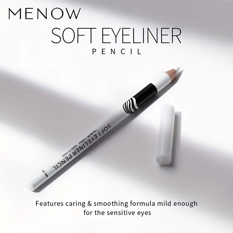 Women White Wooden Inner Eyeliner Pen for Eyelid and Under Crease