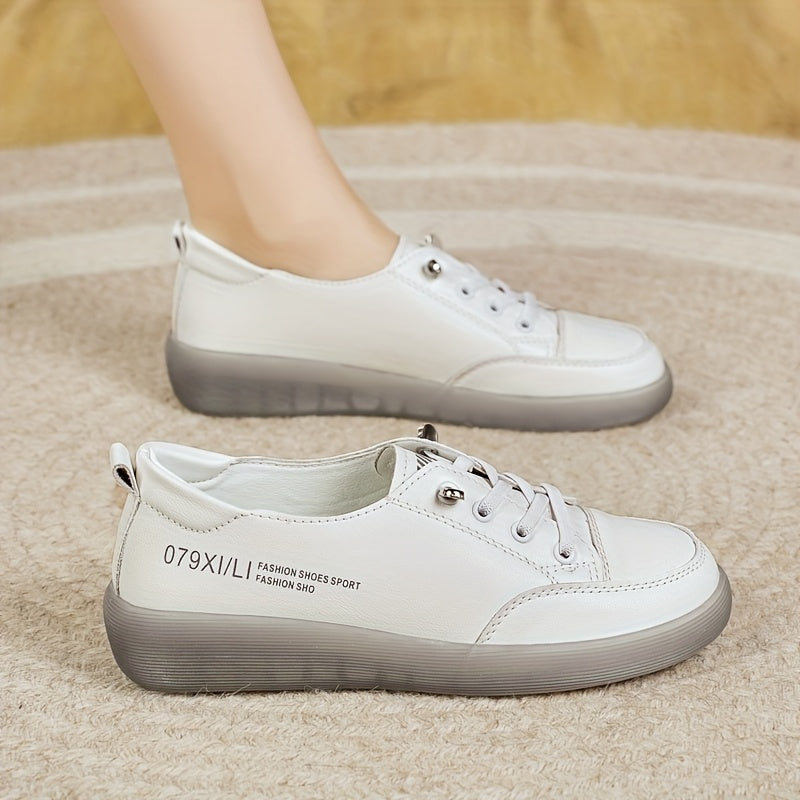 Women's White Slip-On Sneakers Casual Shoes Lightweight Comfort