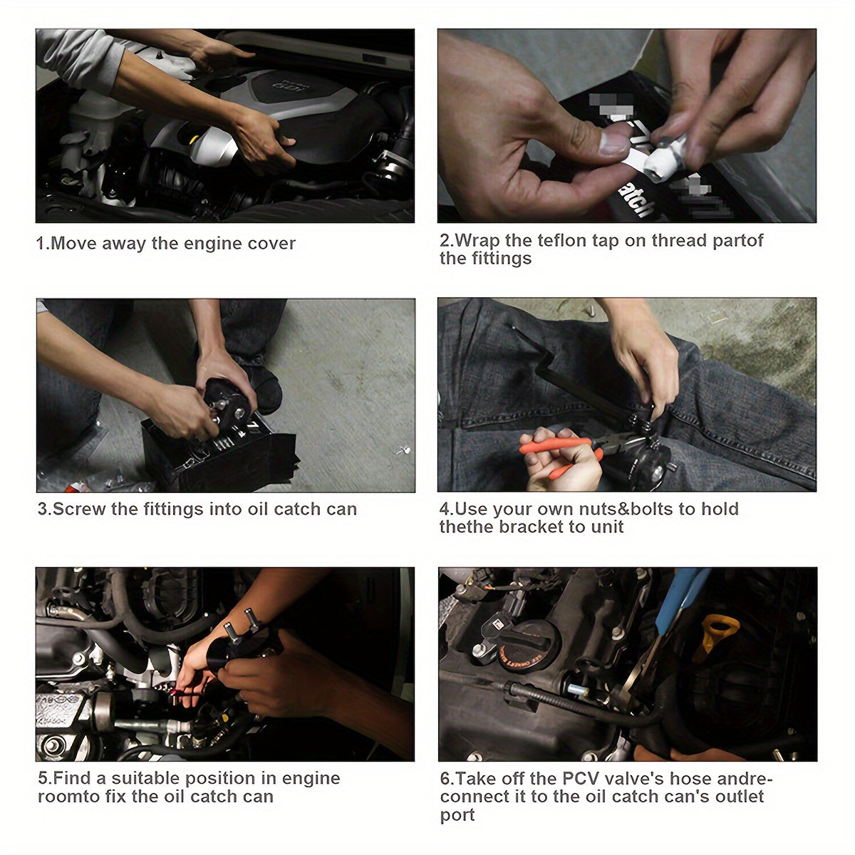 Universal 300ml Aluminum Oil Catch Can Kit for Cars SUVs Trucks