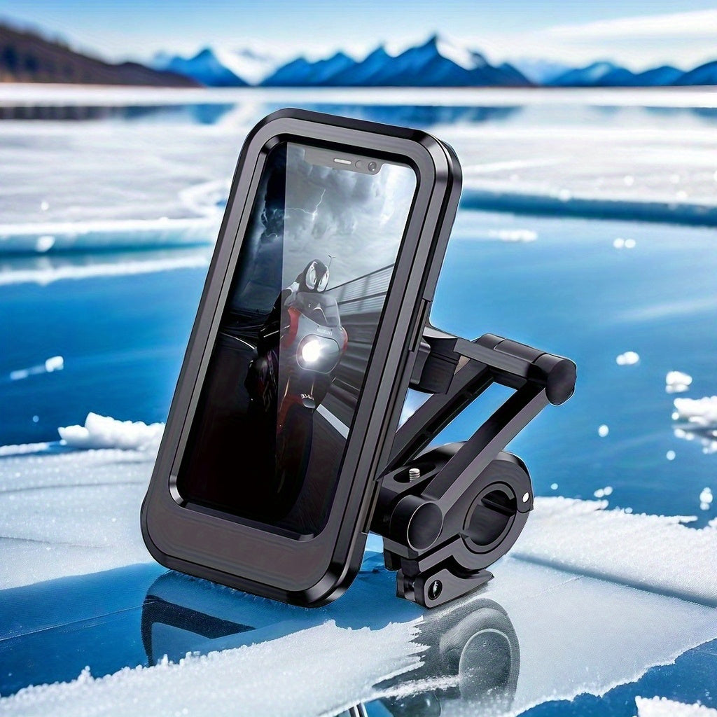 Universal Waterproof Shockproof Motorcycle Bicycle Phone Holder GPS Mount