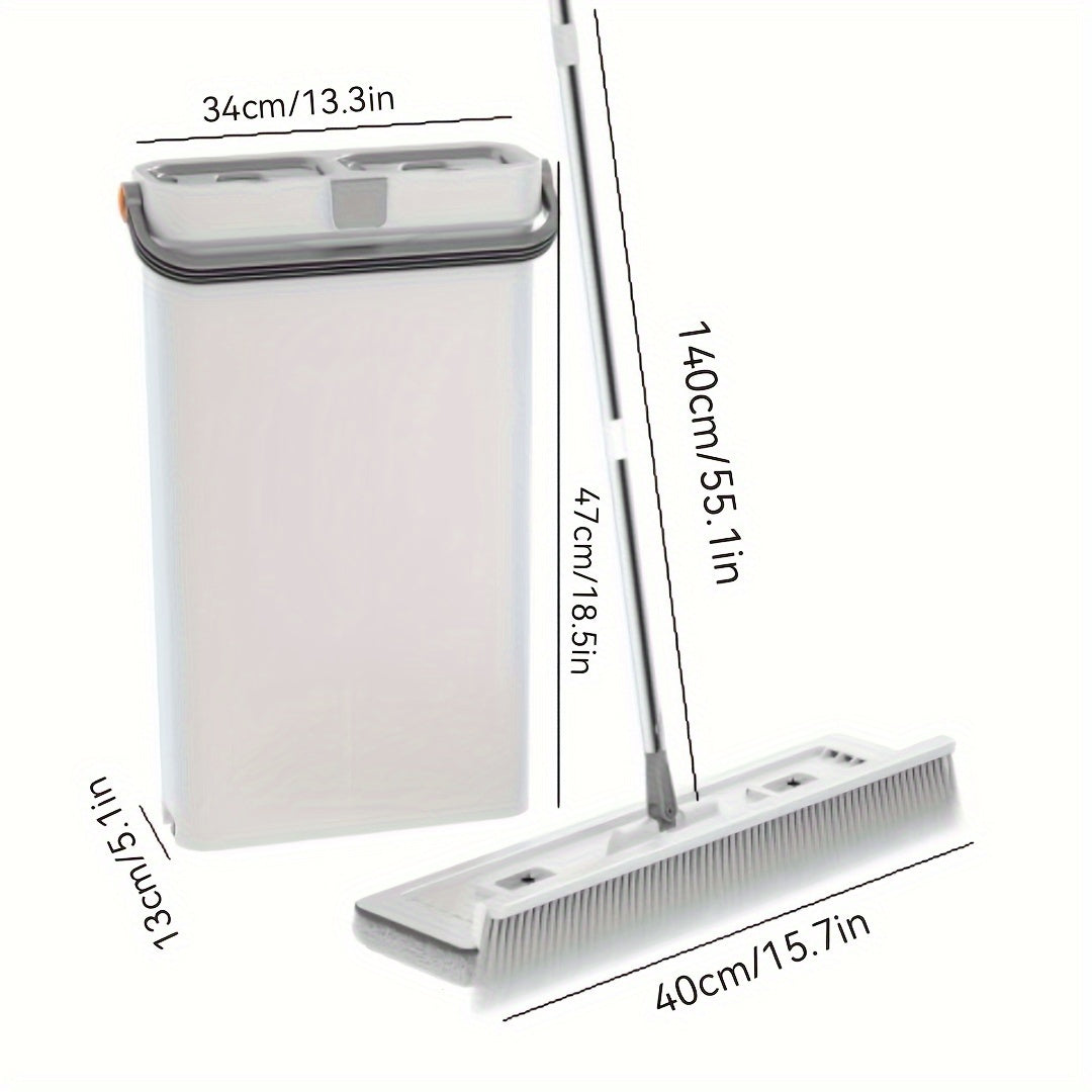 Комплект для уборки и мытья полов «Все в одном» с ведром: не требует электричества, идеально подходит для чистки полов.